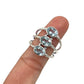 Triple Oval Blue Topaz Ring