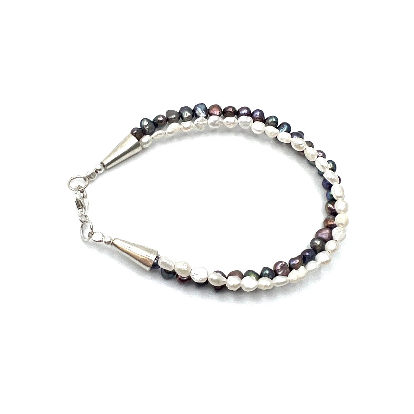 Sterling Silver Multi Strand Pearl Bracelet