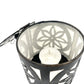 Handcut Flower Iron Candle Holders w/ Lid