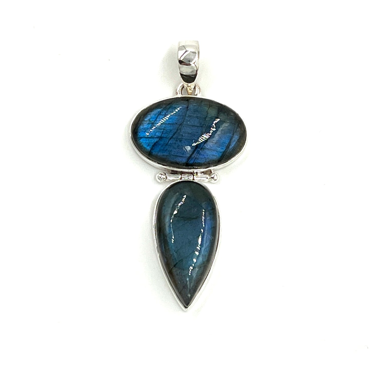 Sterling Silver Double Labradorite Pendants