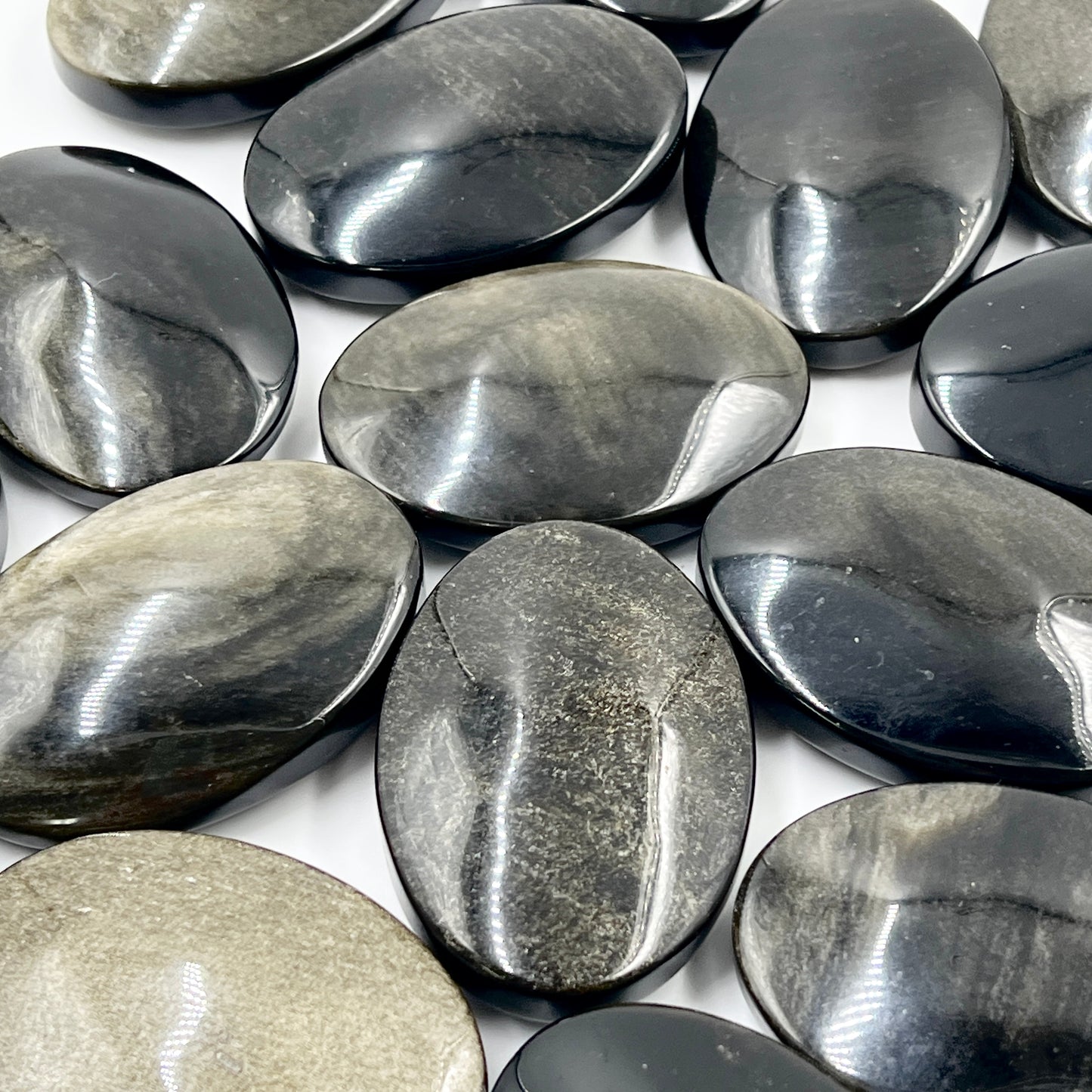 Gold Sheen Obsidian Palm Stones