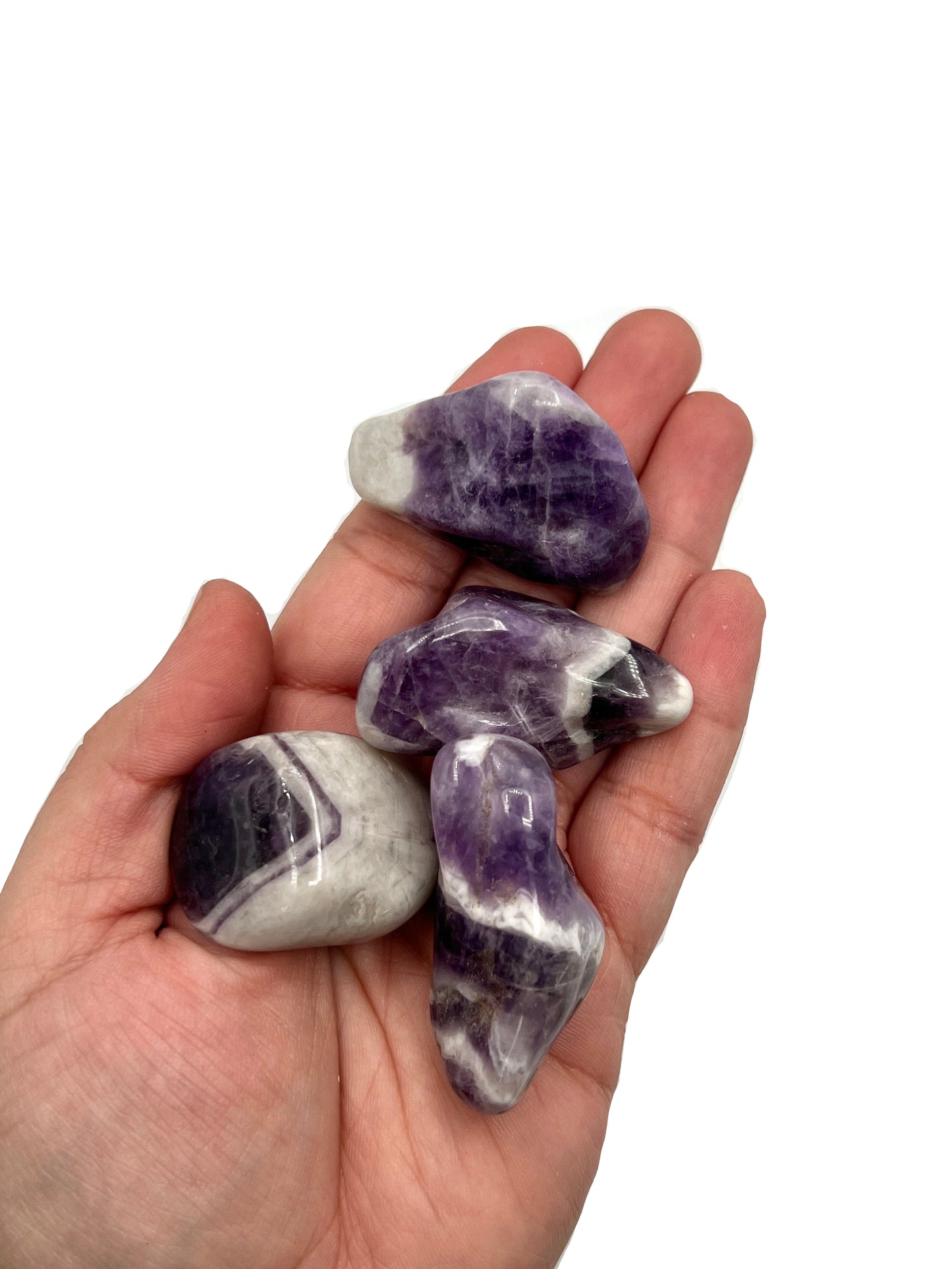 Chevron Amethyst Tumbles