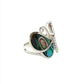 Sterling Silver Abalone Butterfly Ring
