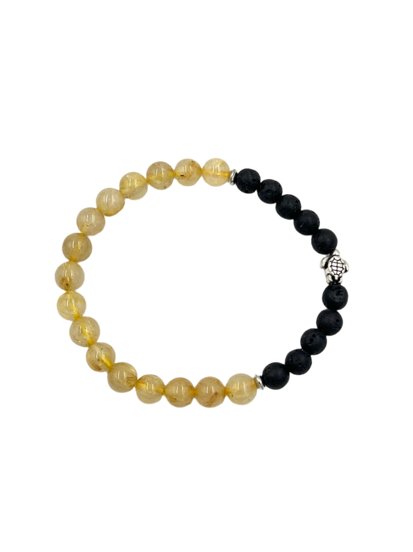 Gold Rutilated Clear Quartz Stretchy Bracelets