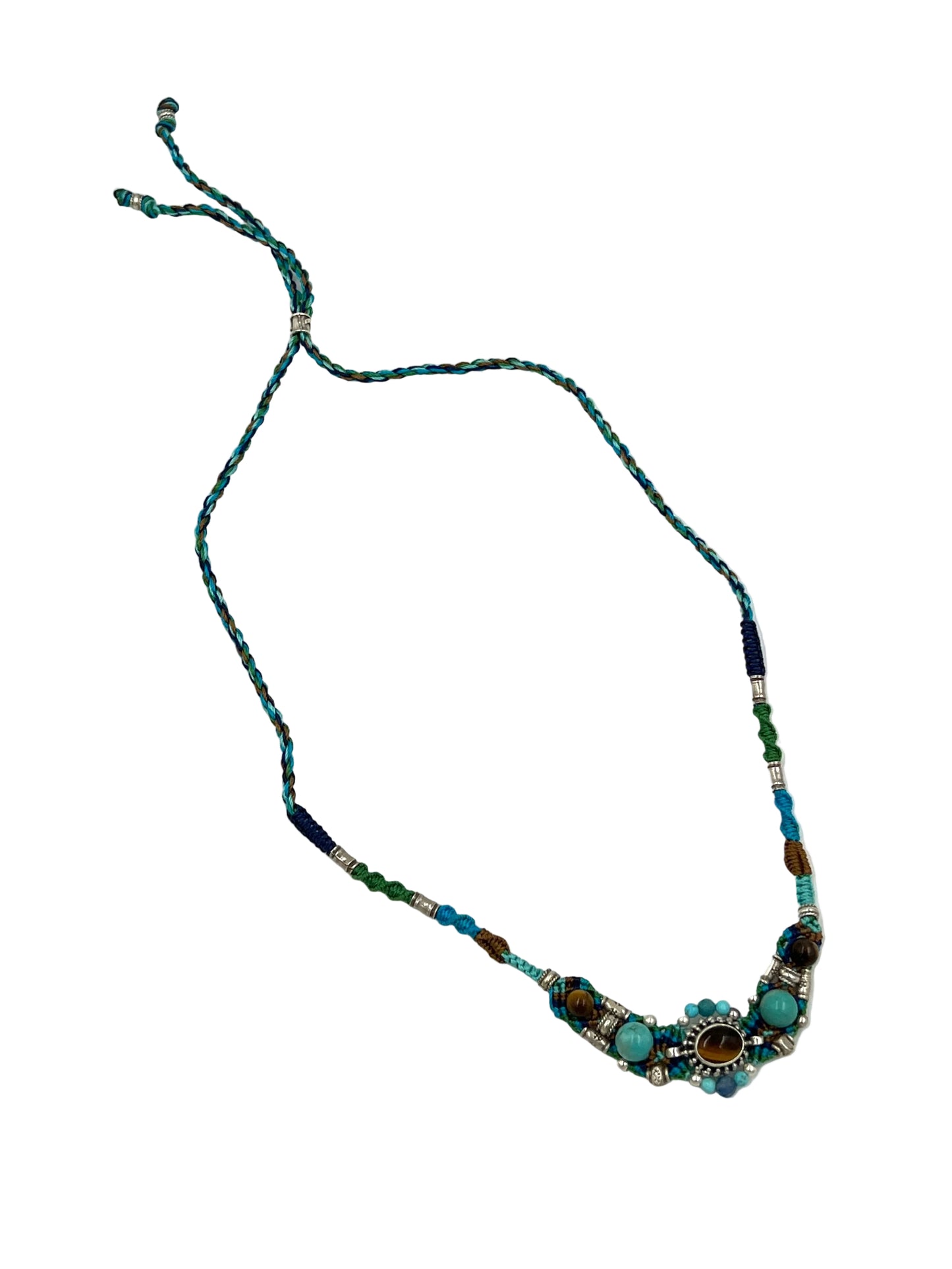 Macrame Tigers Eye Necklace