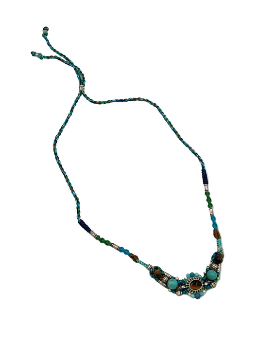 Macrame Tigers Eye Necklace