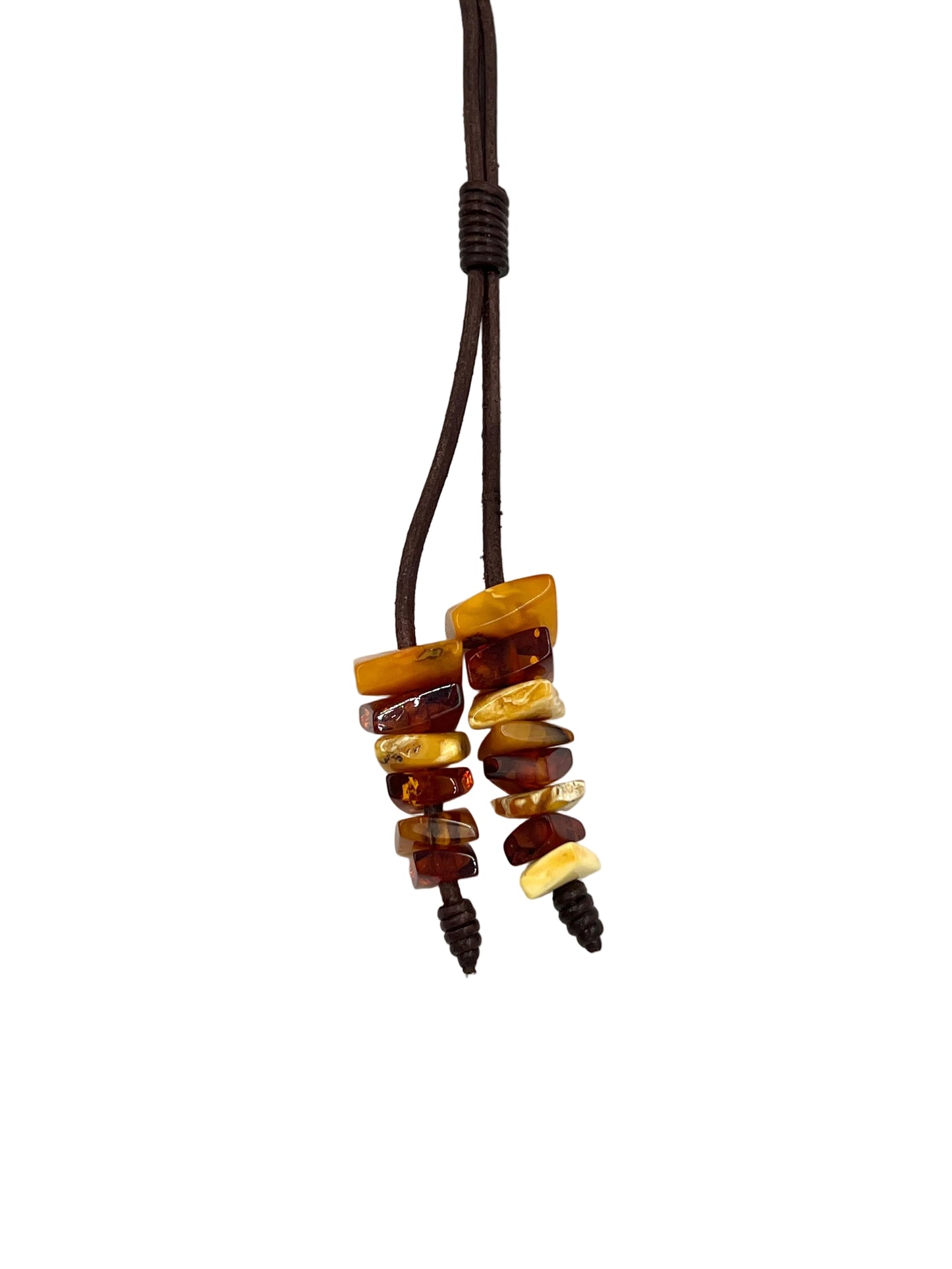 Multi Amber & Leather Bolo Ties
