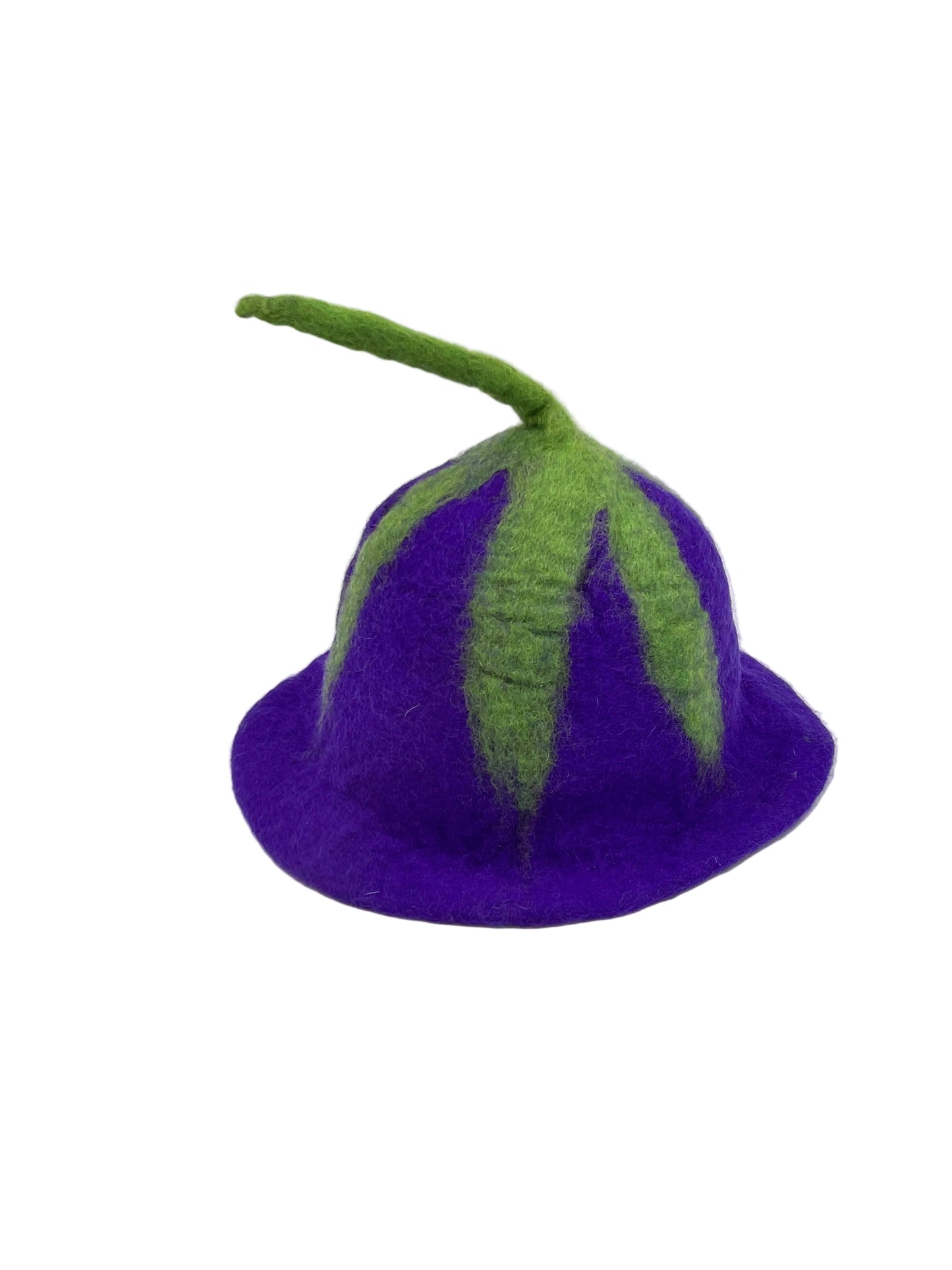 Hand felted Eggplant Wool Hats