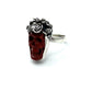 Bertha Skull Red Jasper Ring