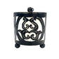 Handcut Swirls Iron Candle Holders w/ Lid