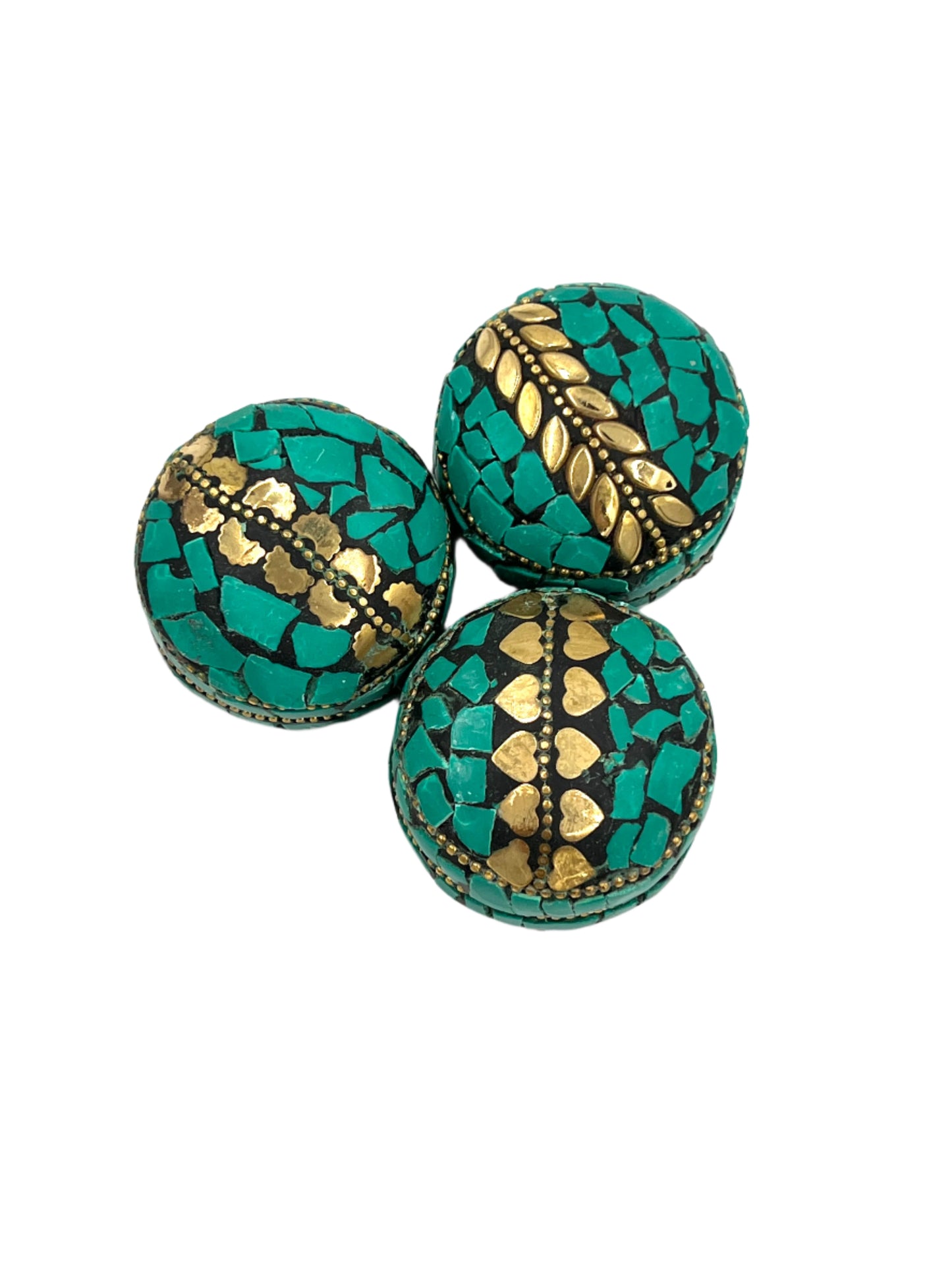 Mini Mosaic Indian Handmade Metal Jewelry Tin