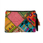 Rectangle Recycled Hand Embroidered Rajasthani Zipper Bag | Tassel