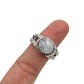 Halo Moonstone Ring
