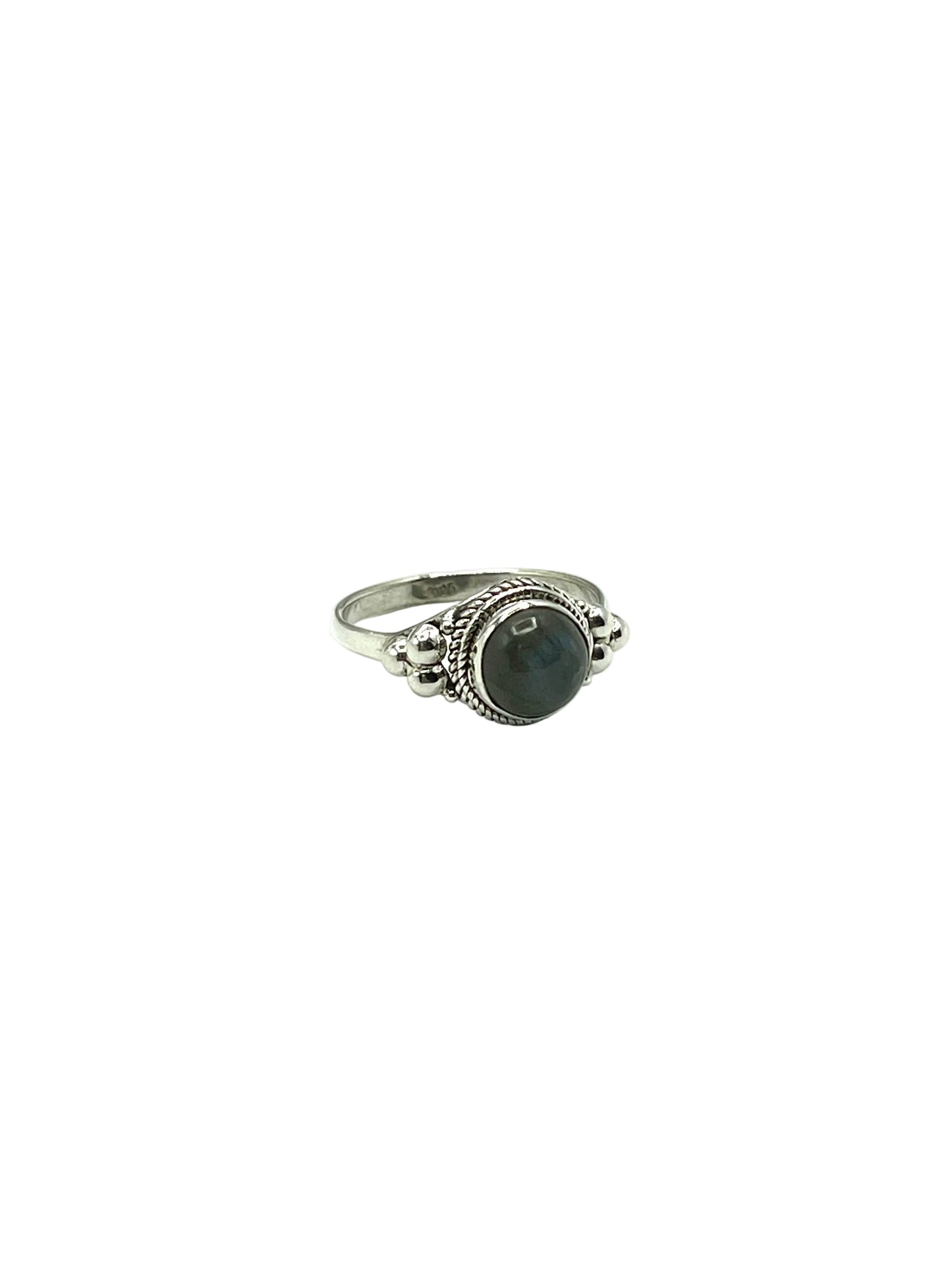 Beaded Circle Gemstone Rings