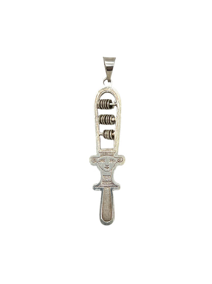 Silver Sistrum Goddess Pendants