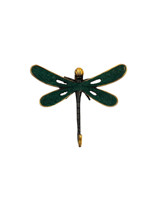 Oxidized Bronze Dragonfly Wall Hook