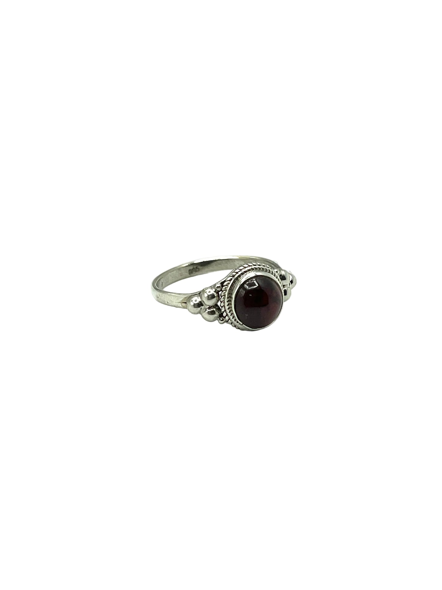 Beaded Circle Gemstone Rings