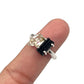 Black Tourmaline & Pakimer Diamond Rings