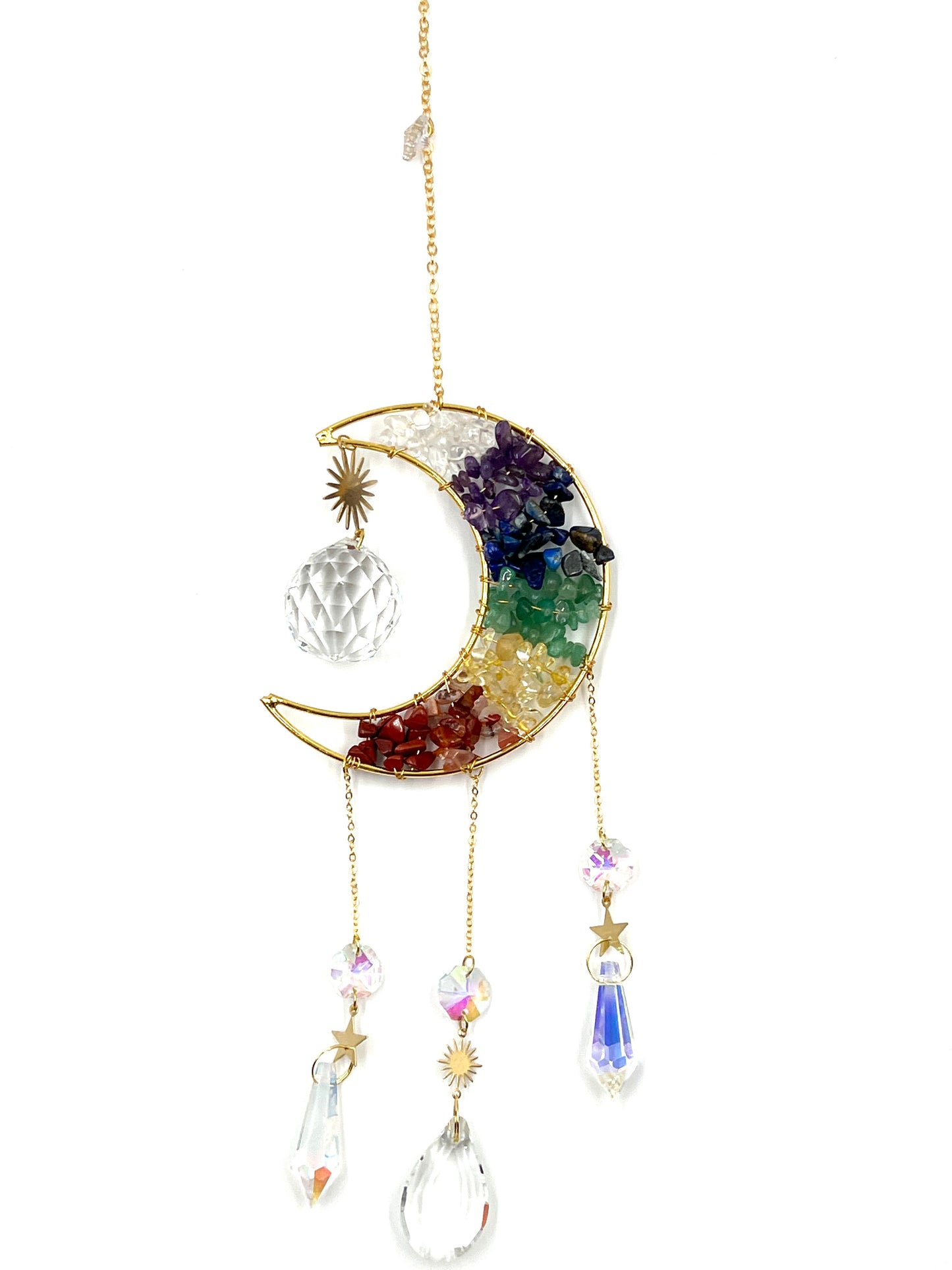 Crystal Crescent Moon Sun Catcher