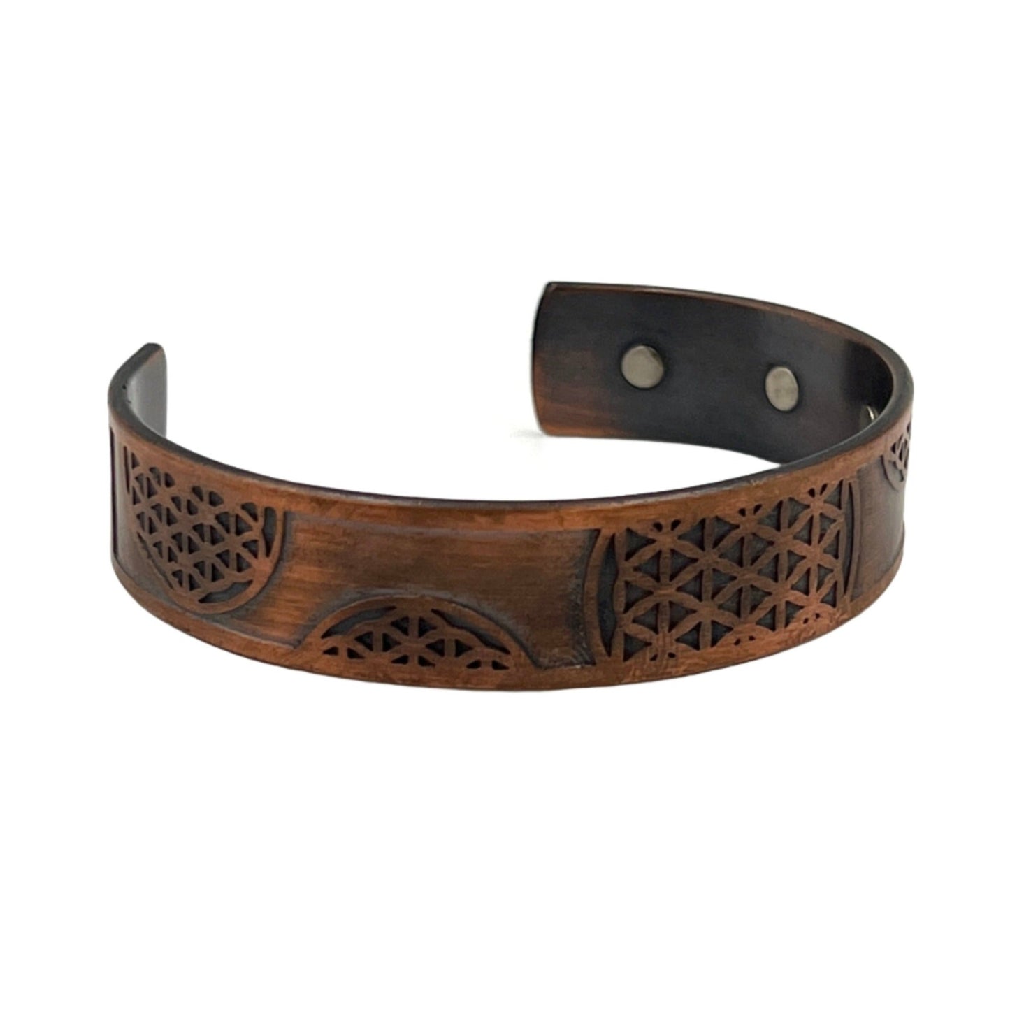 Flower of Life Copper Magnetic Bracelet