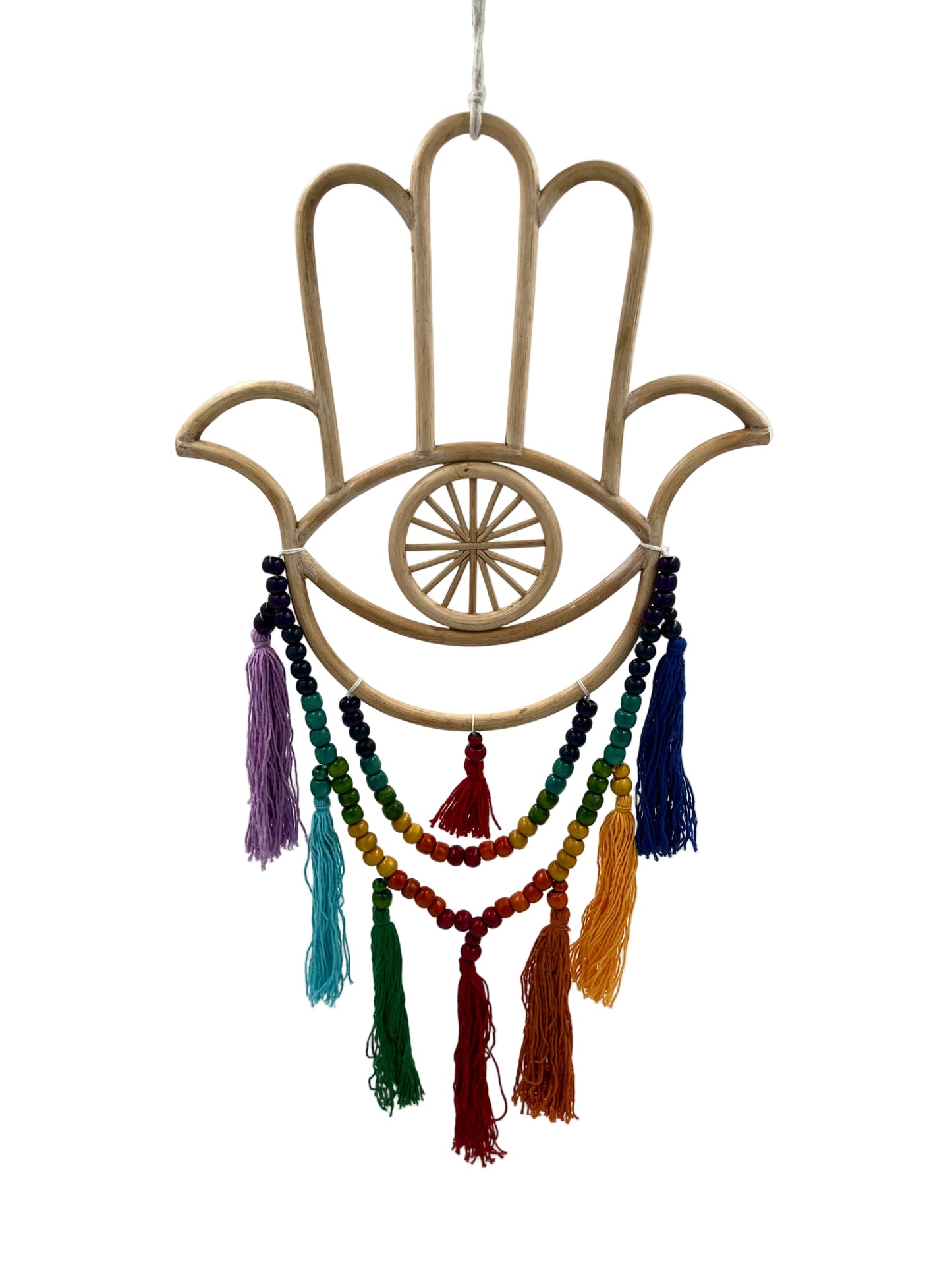Rainbow Hamsa Dream Catcher