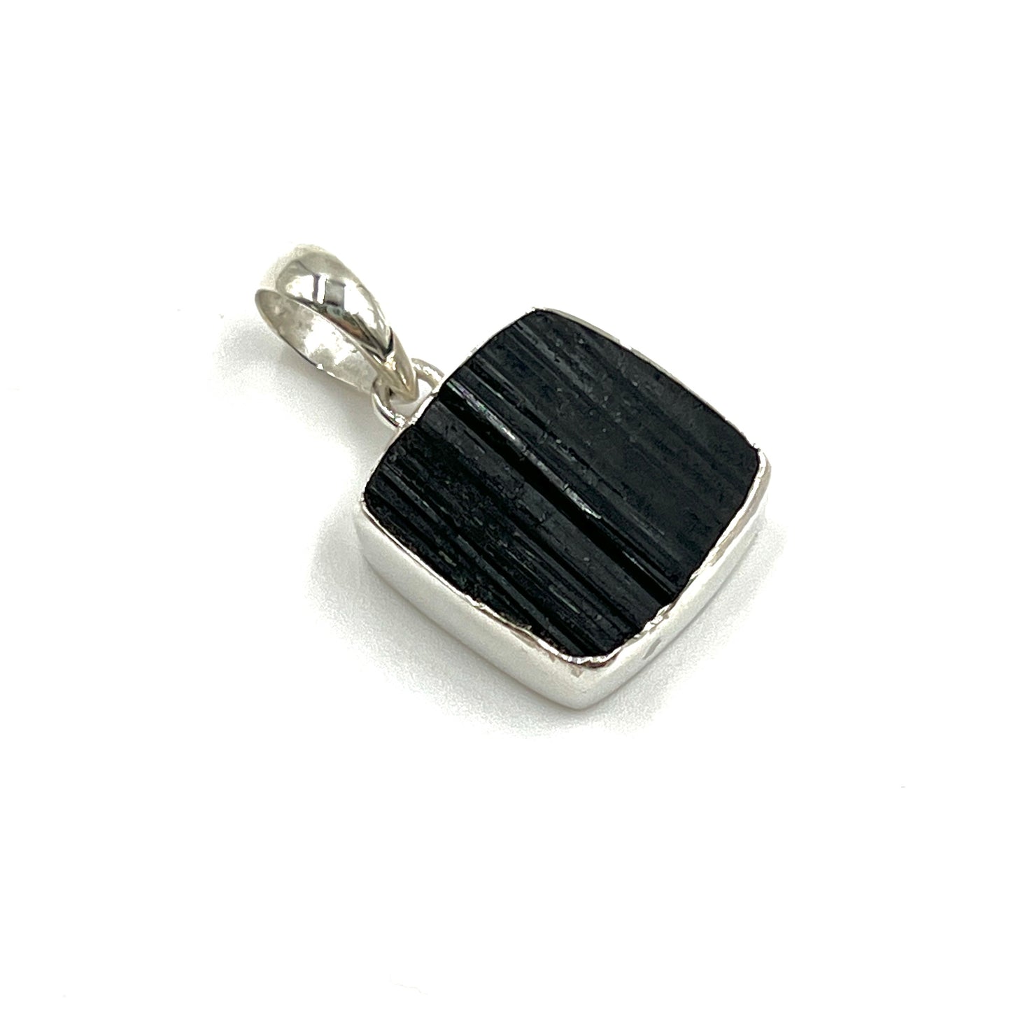 Black Tourmaline Square Pendants