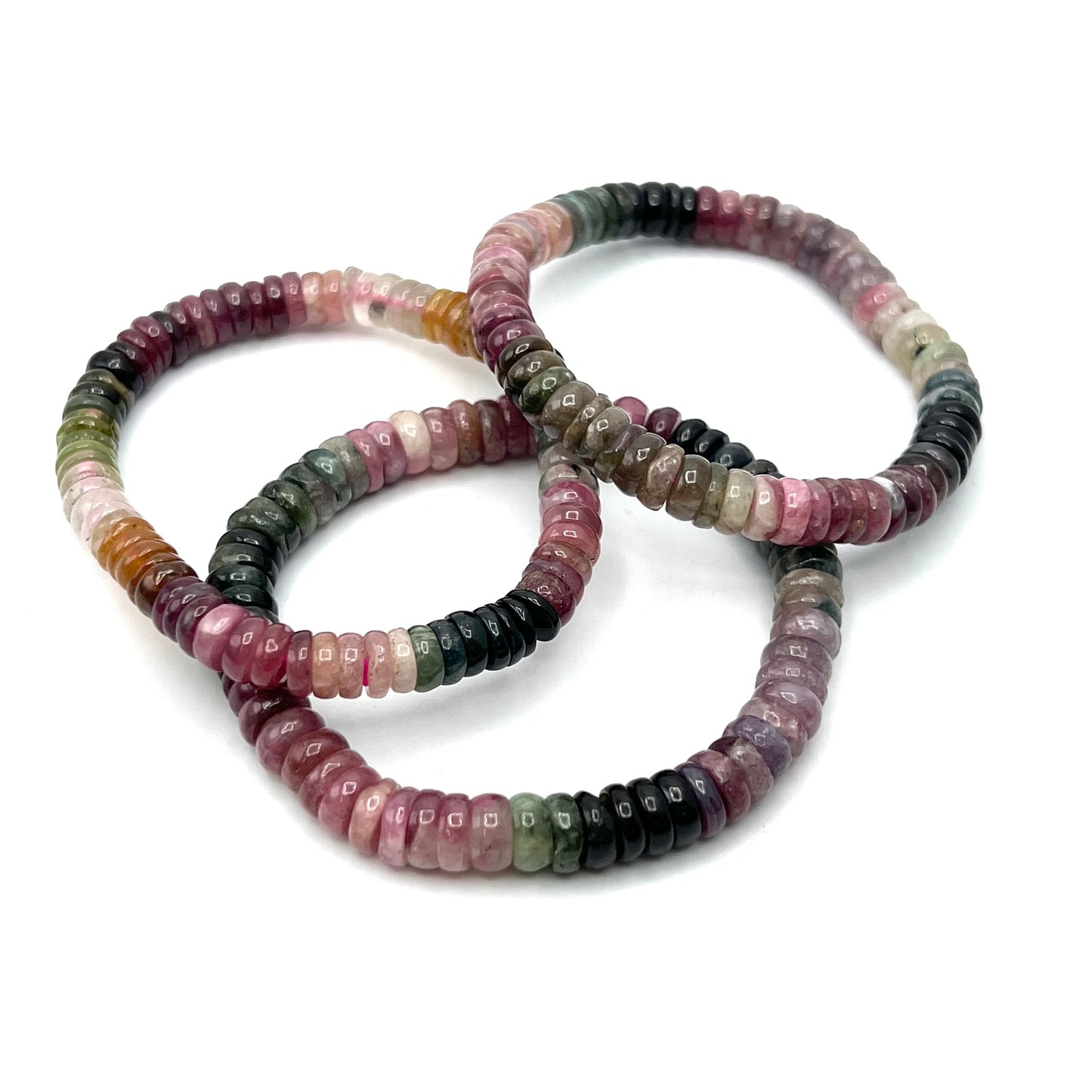 Rainbow Tourmaline Stretchy Bracelets