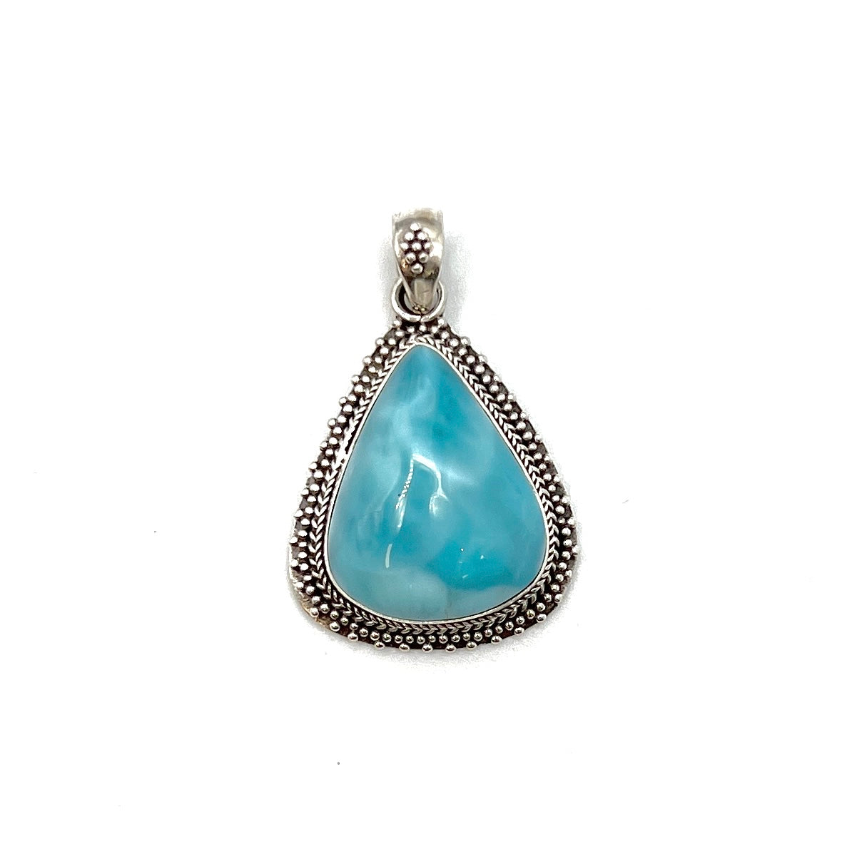 Sterling Silver Larimar Teardrop Pendants