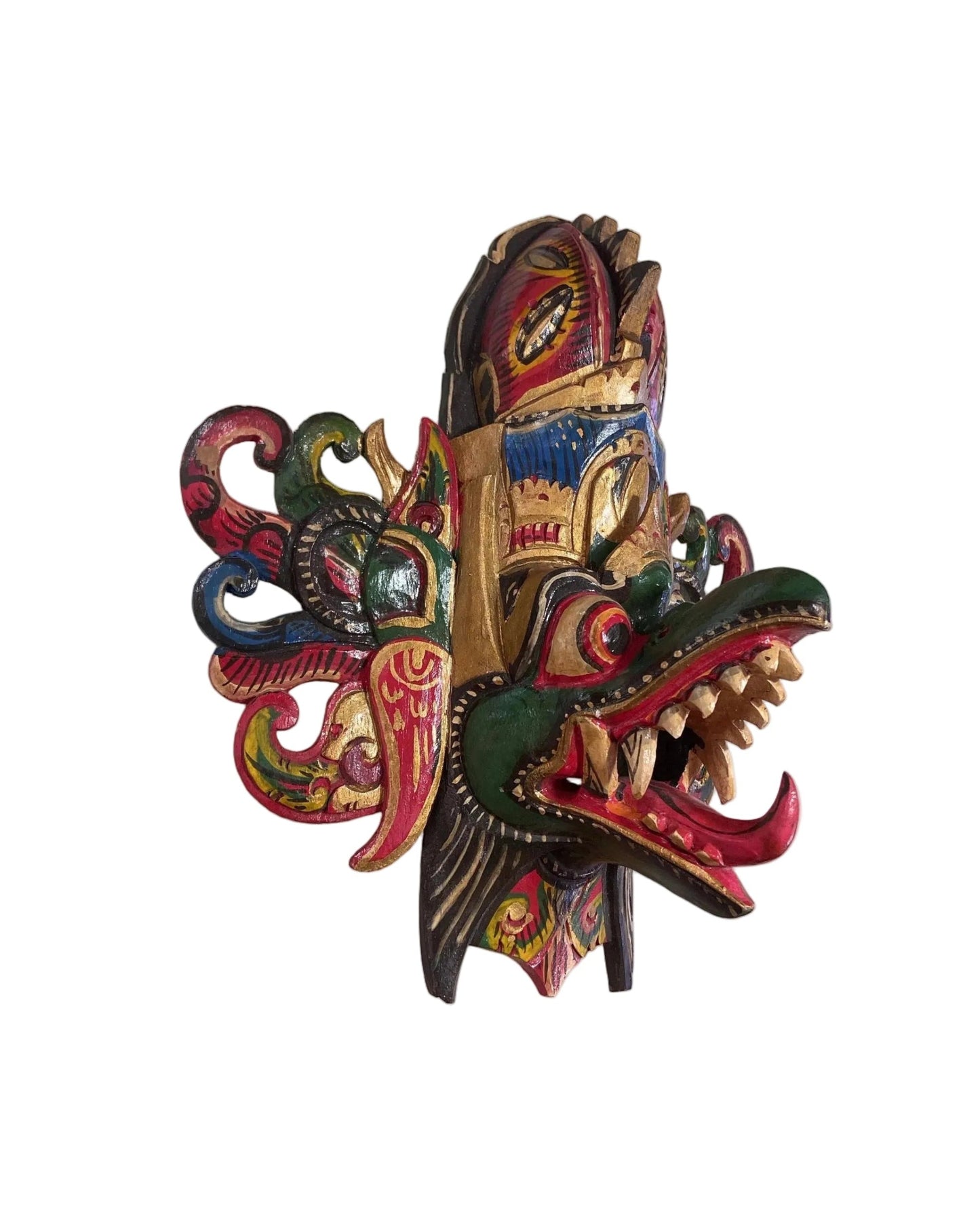 Hand Carved & Painted Garuda Masks