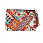 Rectangle Recycled Hand Embroidered Rajasthani Zipper Bag | Tassel