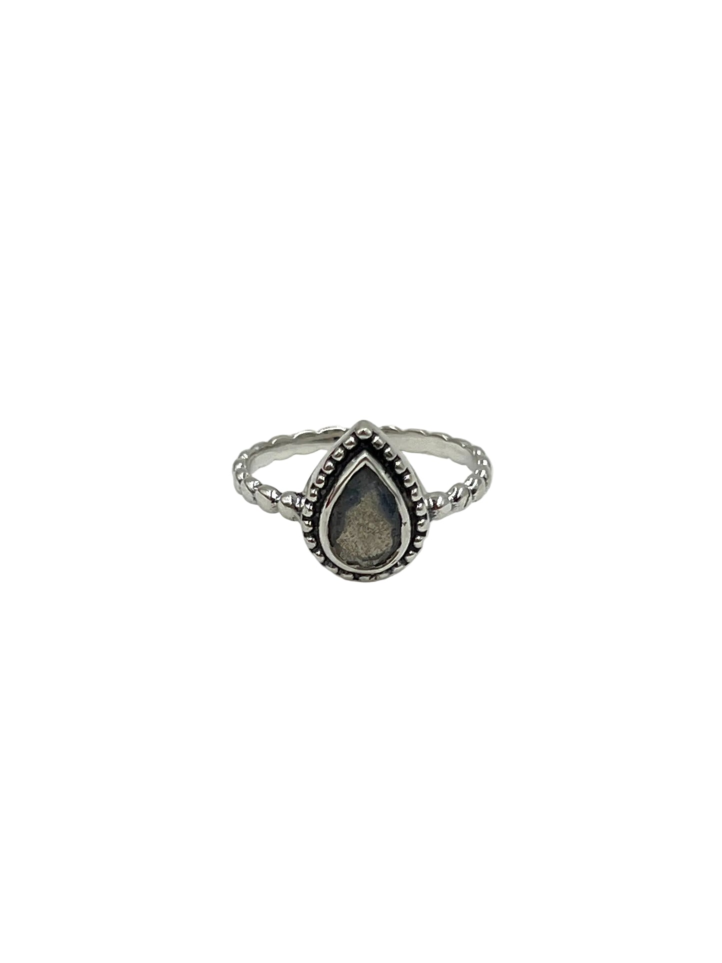 Teardrop Gemstone Beaded Ring