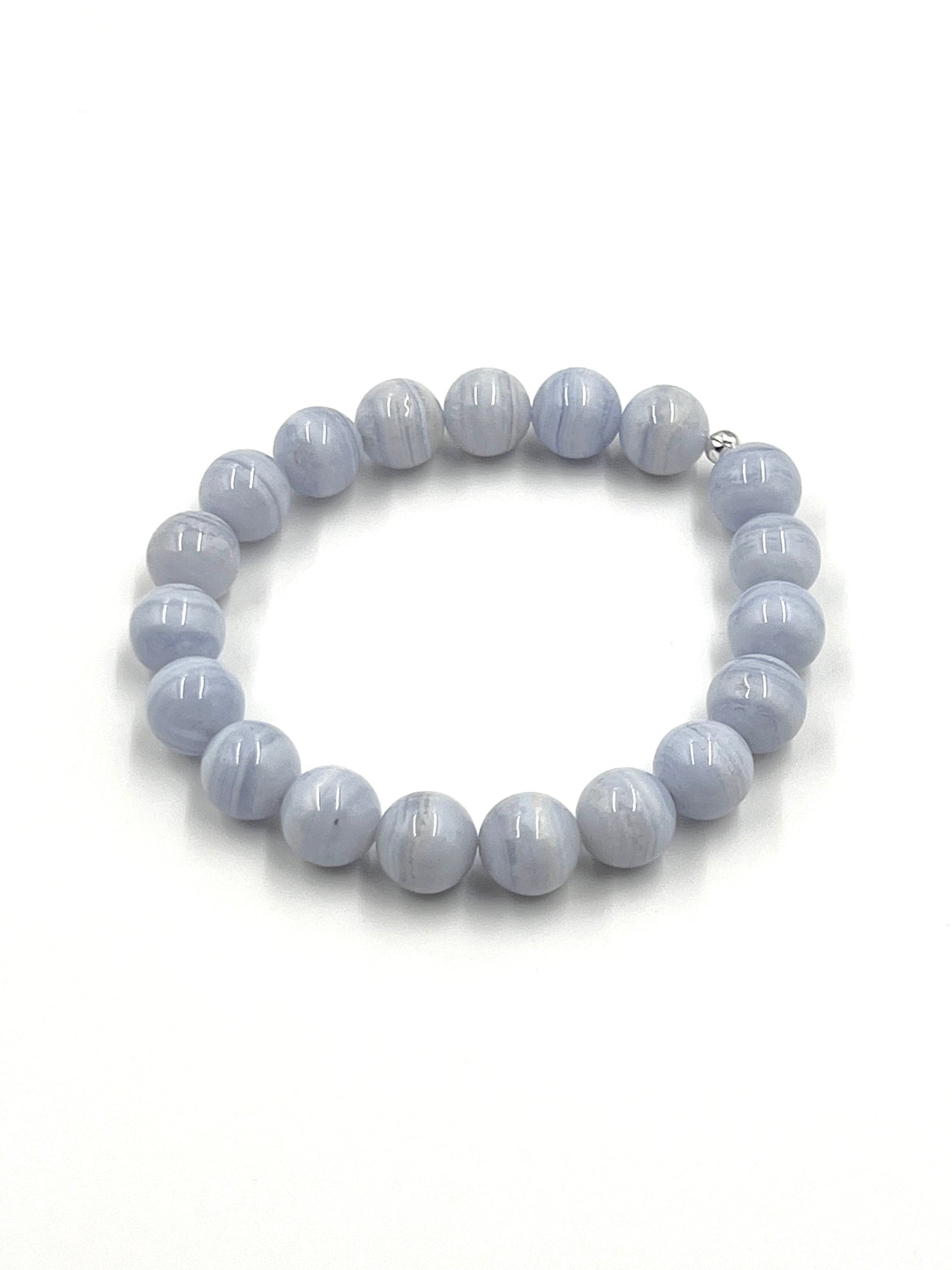 Blue Lace Agate Beaded Bracelets