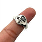 Sterling Silver Prince Love Symbol Signet Ring