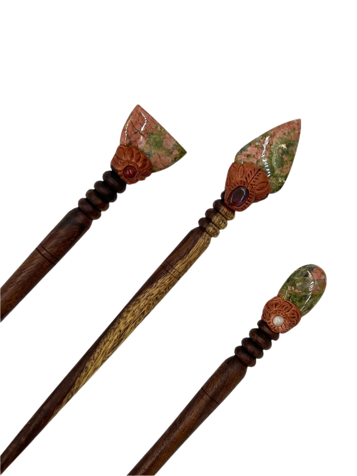 Handmade Gemstone Hair Sticks