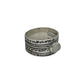 Sterling Silver Oval Moonstone Flower Band Ring