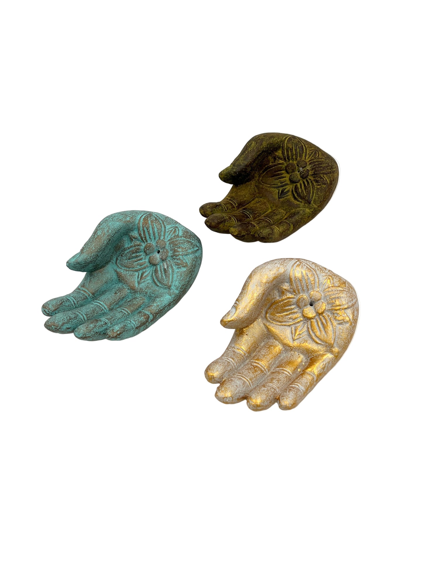 Resin Lotus Hand Incense Burner