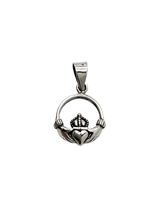 Sterling Silver Claddagh Heart Pendant