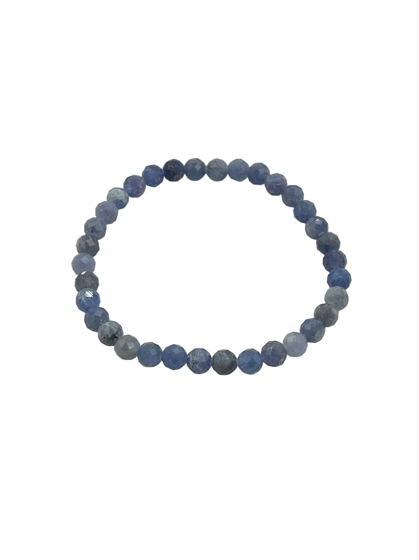 Faceted Sapphire Stretchy Bracelets