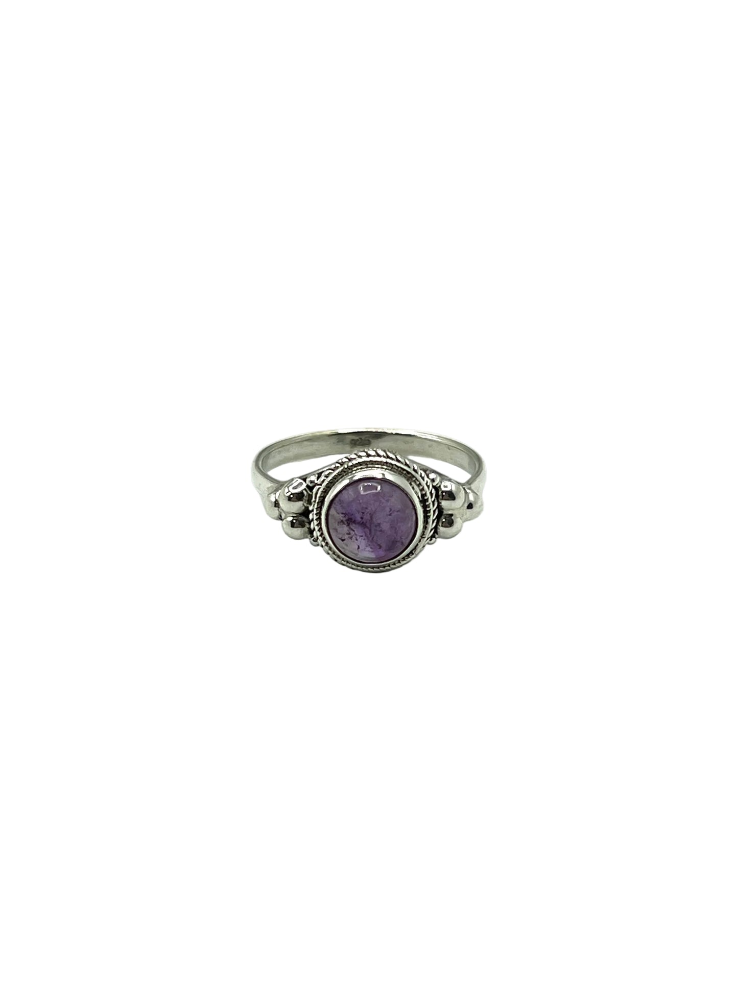 Beaded Circle Gemstone Rings