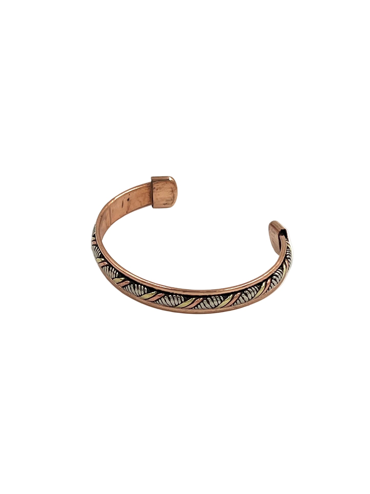 Multi Metal Braided Copper Bracelet