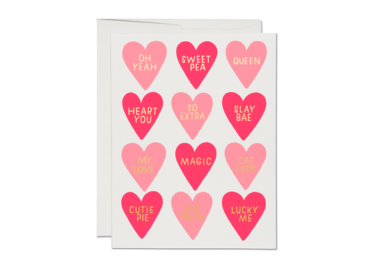 Conversation Hearts Card