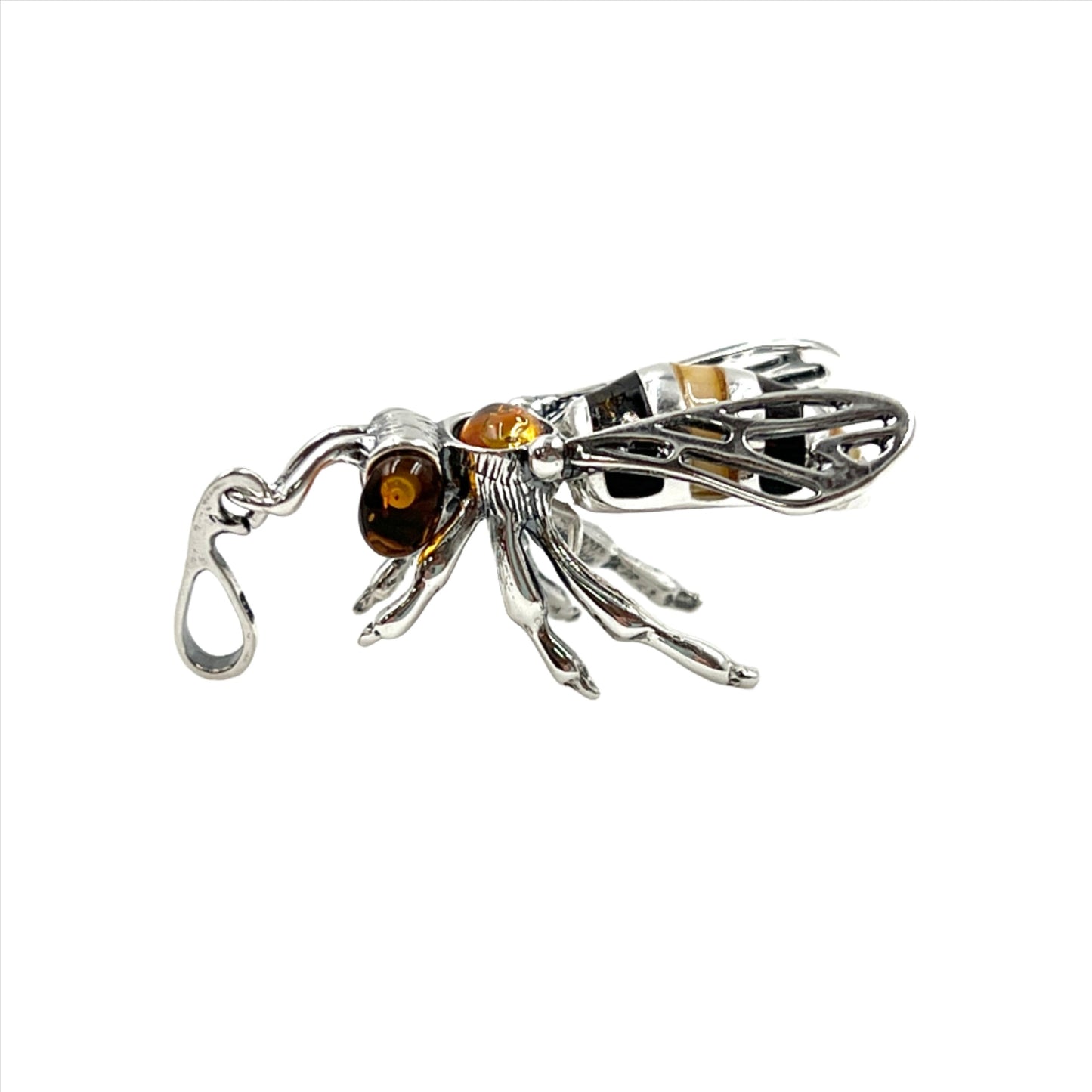 Amber Bumble Bee Pendants