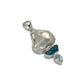 Silver Pearl & Blue Topaz Pendants