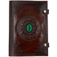 Camel Leather Gemstone Journal | Spiked Mandala | 10" x 7" x 1/2"