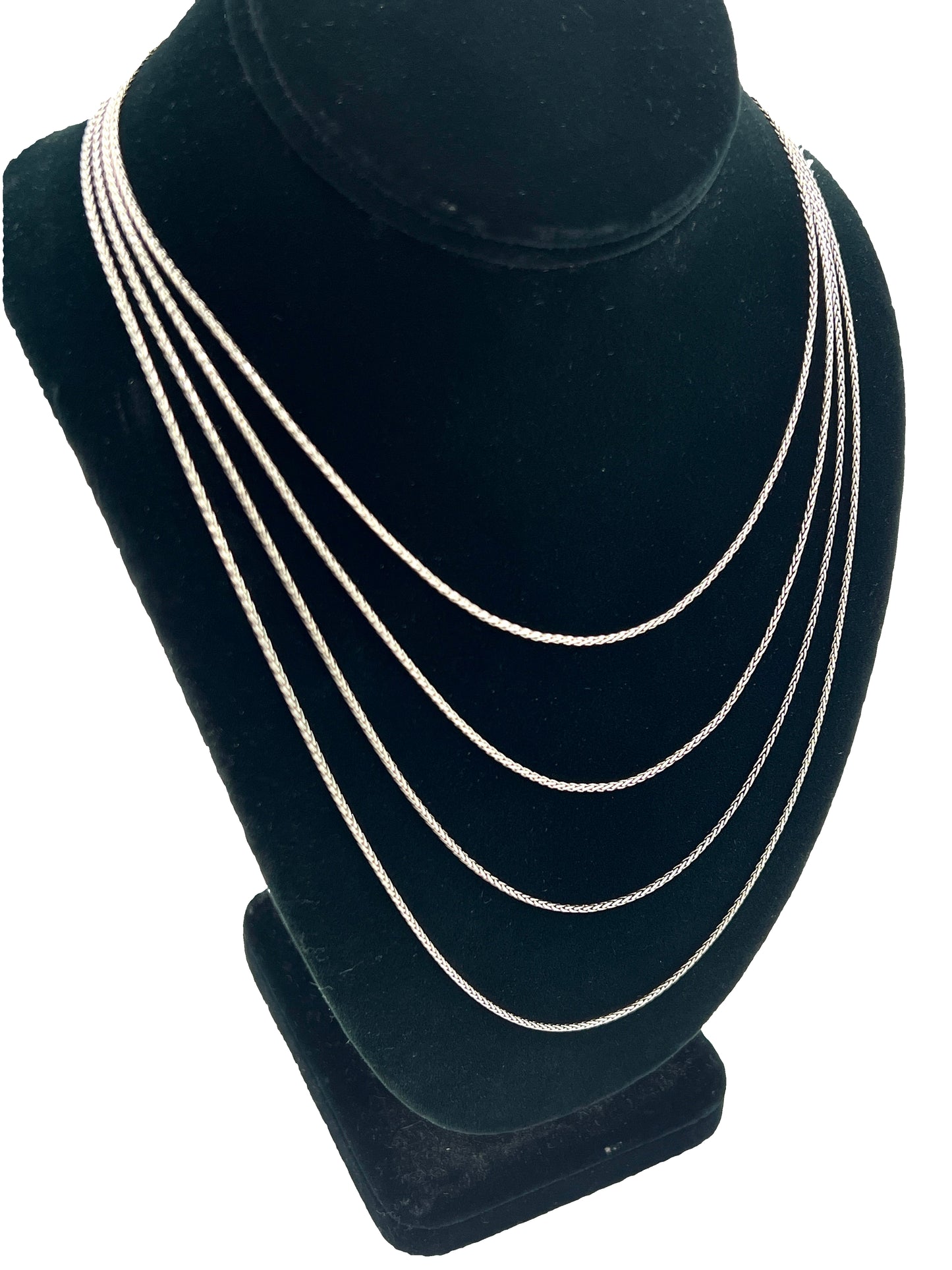 Sterling Antiqued Wheat Chains