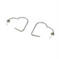 Sterling Silver Heart Hoop Earrings