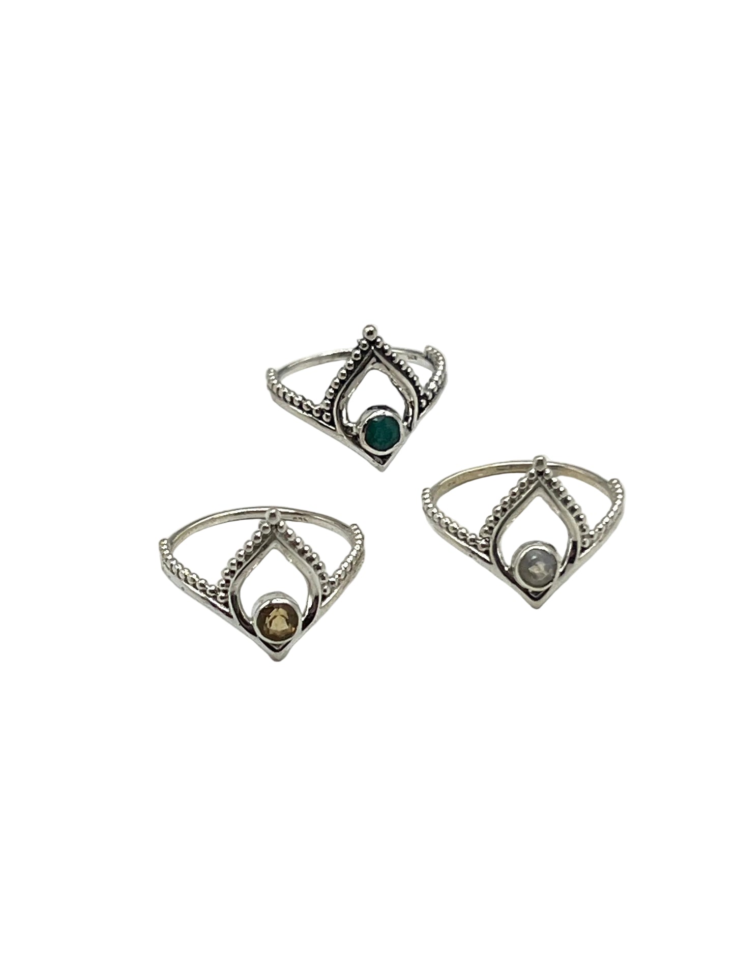 Crown Gemstone Rings