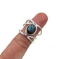 Oval Labradorite Wavy Ring