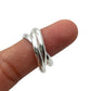 Sterling Silver Three Band Roll Ring