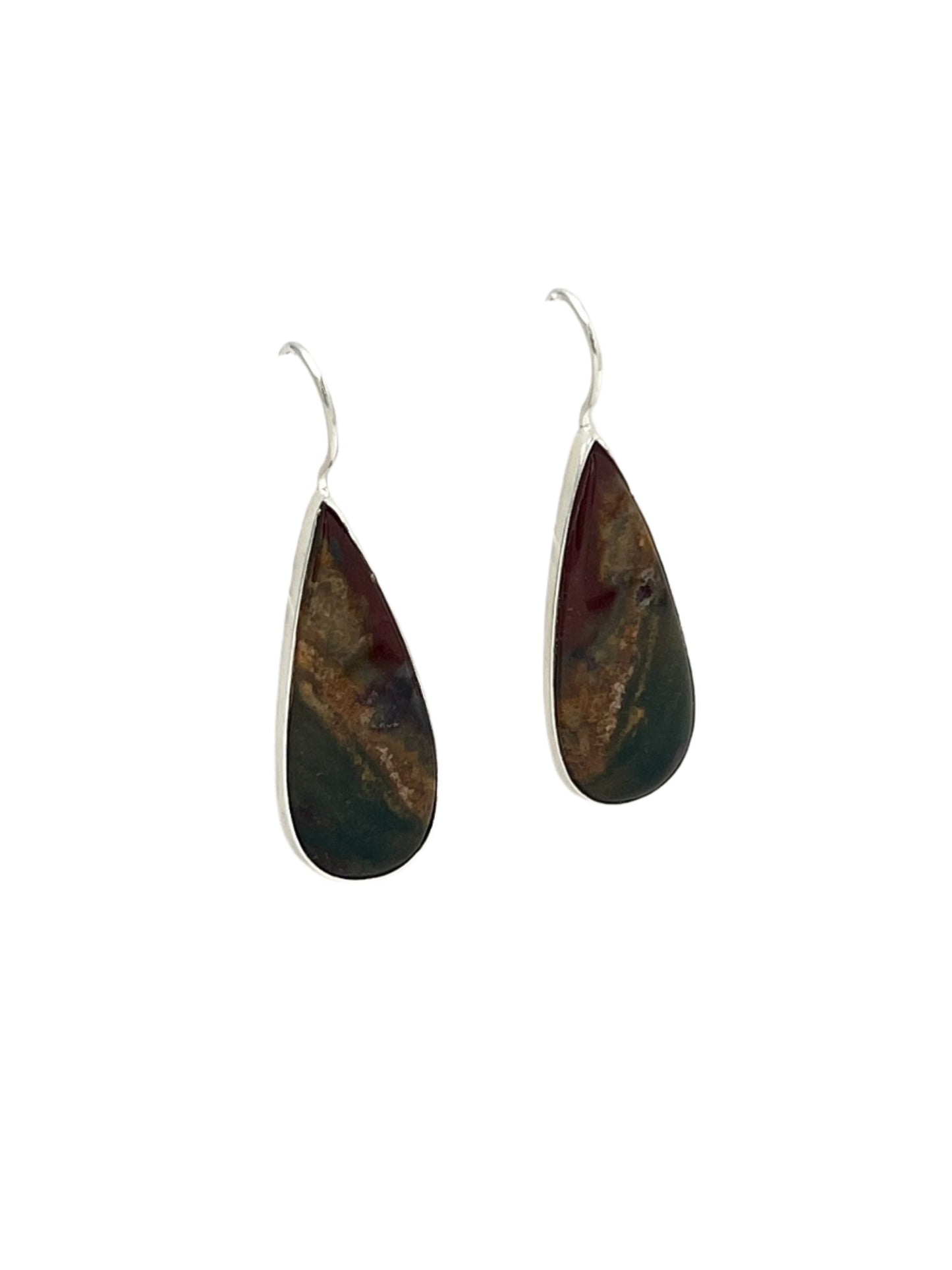 Sterling Silver Ocean Jasper Earrings